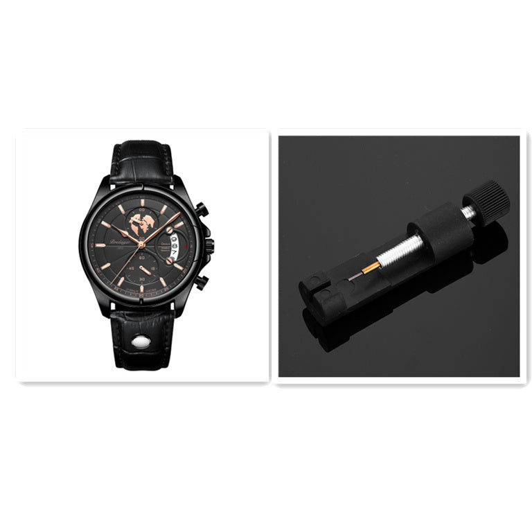 Multifunctional Luminous Men's Waterproof Quartz Watch