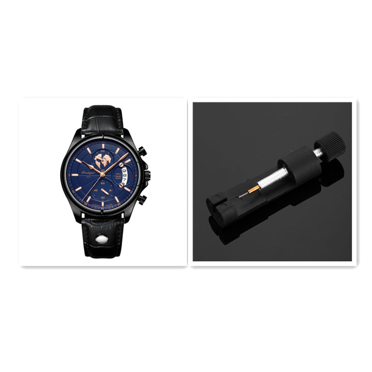 Multifunctional Luminous Men's Waterproof Quartz Watch