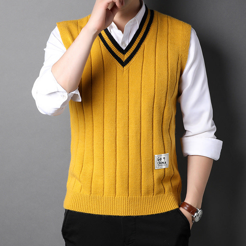 Vest Men's Sleeveless Thermal Sweater