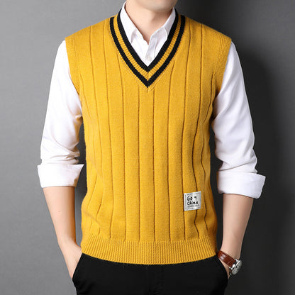 Vest Men's Sleeveless Thermal Sweater