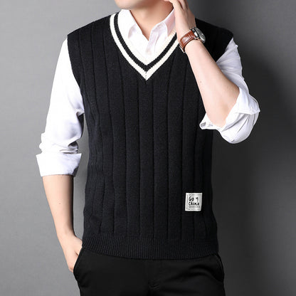 Vest Men's Sleeveless Thermal Sweater