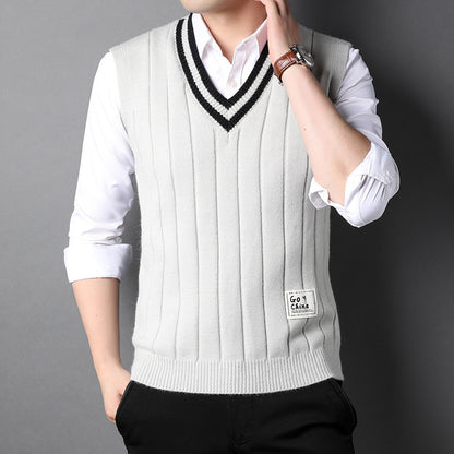 Vest Men's Sleeveless Thermal Sweater